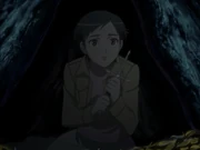 Saya holding a dagger