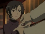 Saya being given the Omoro key