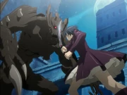 Saya fighting James Ironside