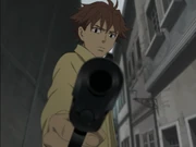 Kai with revolver