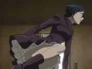 Saya fighting the chiropteran at Glay's house