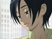 Saya looking out the window to look around the city in New York