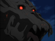 James' body being overcome with Thorns.