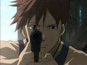 Kai practice his shooting inside Glay's farmhouse