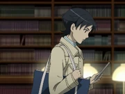Saya at the Paris library