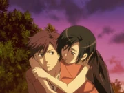 Saya riding on Kai's back!