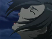 Saya screams in pain as Solomon Goldsmith pulls her katana out from her body