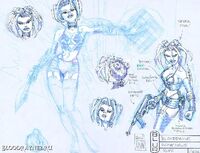 Early design sketch’s of Necra.