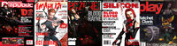 Various magazine covers featuring BloodRayne.