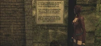 Mynce reads plaque inscription
