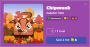 Chipmunk in the Blook Menu