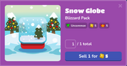 Snow Globe in the Blook Menu