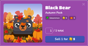 Black Bear in the Blook Menu