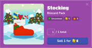 Stocking in the Blook Menu