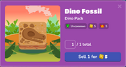 Dino Fossil in the Blook Menu