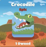 Crocodile blook in background