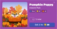 Pumpkin Puppy in the Blook Menu