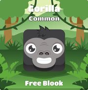Gorilla blook in background