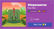 Stegosaurus in the Blook Menu