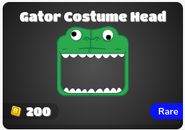 Gator Costume Head