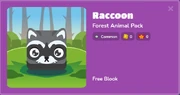 Raccoon in the Blook menu