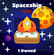 Spaceship blook in background
