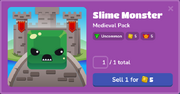 Slime Monster Blook Menu