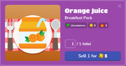 Orange Juice Blook Menu