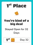 The Pizza Blook in the game over screen for Cafe