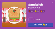 Sandwich in the new Blook Menu