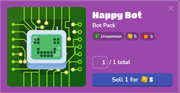Happy Bot in the Blook menu