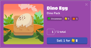 Dino Egg in the Blook Menu