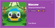 Macaw in the Blook Menu