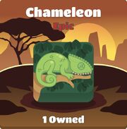 Chameleon blook in background