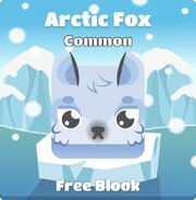 Arctic Fox blook in background