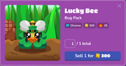 Lucky Bee in the Blook Menu