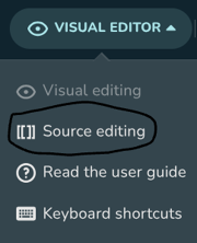 How to access the source editor.