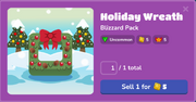 Holiday Wreath in the Blook Menu