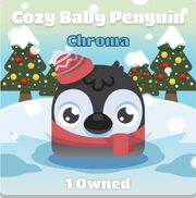 Cozy Baby Penguin Blook with background