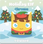 Holiday Elf in Blook Background