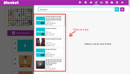 Step 4: Select the set you want