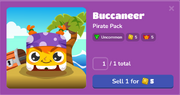 Buccaneer in the Blook Menu...