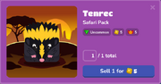 Tenrec Blook Menu
