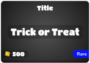 Trick or Treat