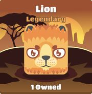 Lion blook in background
