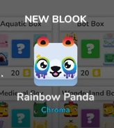 Rainbow Panda unboxed in old Blooket.
