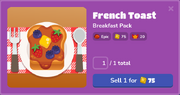 French Toast Blook Menu