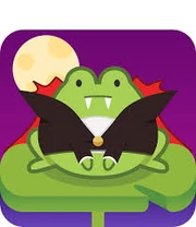 Vampire Frog with white background