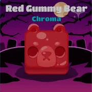 Red Gummy Bear with background