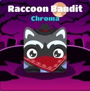 Raccoon Bandit with background